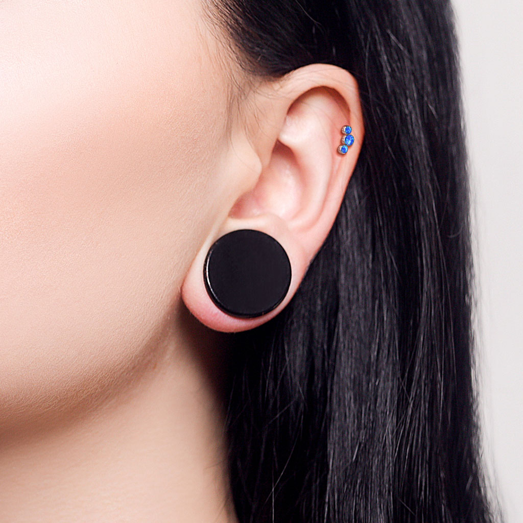 Gold Steel Tunnels- Price for one piece - Screw Fit Rounded Tunnel  Earrings- Ear Stretchers- Plugs and Tunnels (1.2mm to 30mm Sizes)