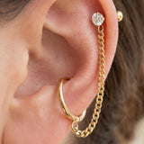 Helix Piercings with Chain