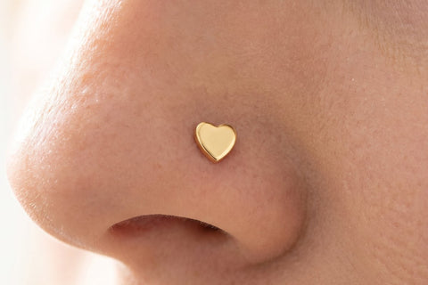 Gold Nostril Piercing