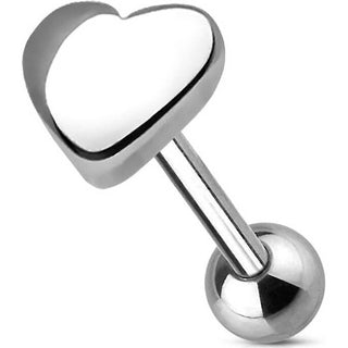 Barbell Heart Silver