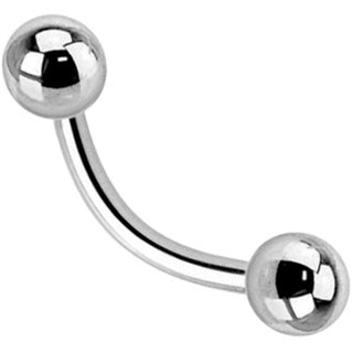 Curved Barbell Ball Silver
