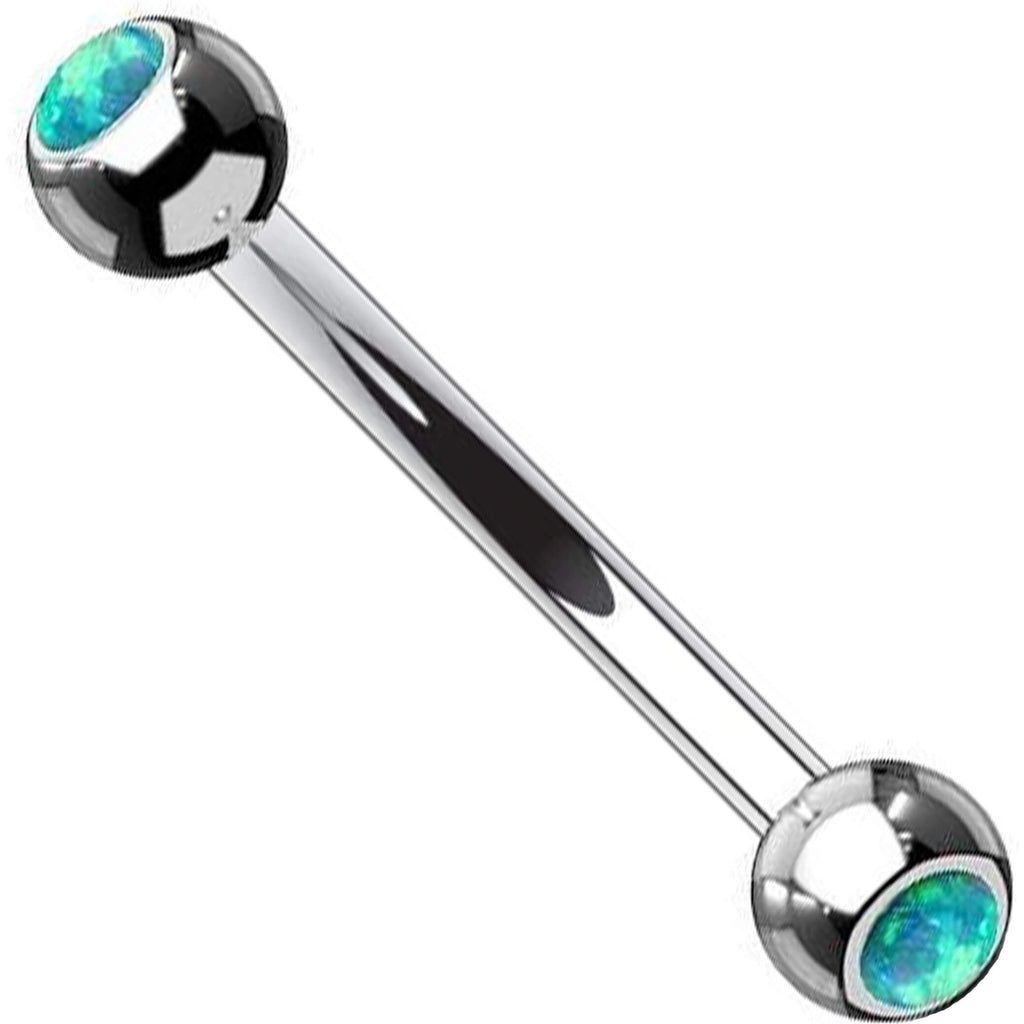 Eyebrow Piercing Ball Silver Opal PiercingXXL