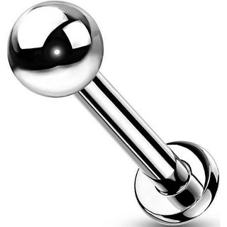 Titanium Labret Ball Silver Push-In