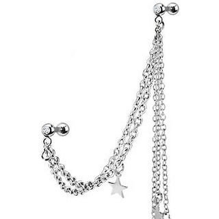 Barbell Chain Star Silver