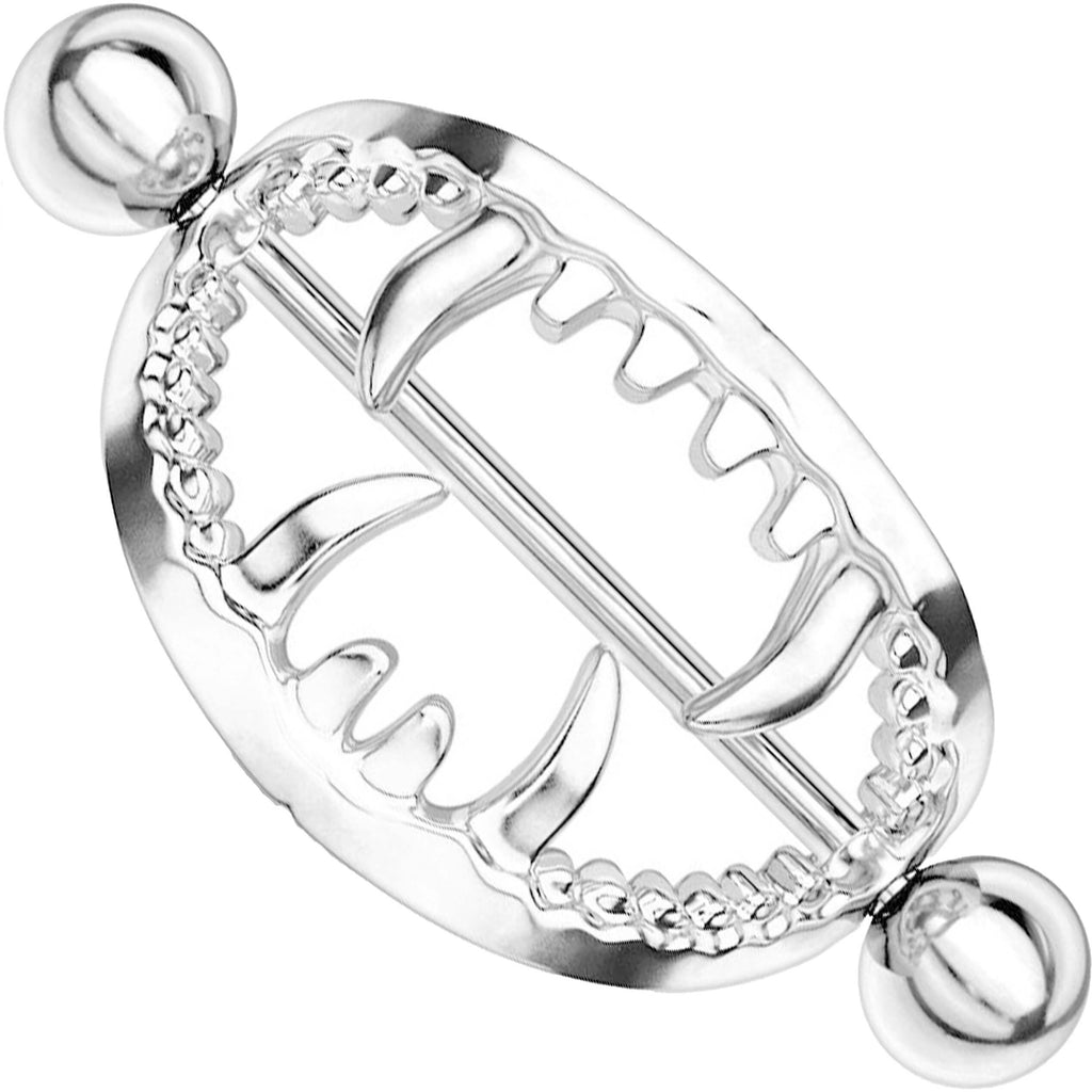 Nipple Piercing Fangs Silver PiercingXXL