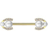 Barbell horseshoe pearls