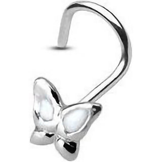 Silver 925 Nose Screw Butterfly Silver