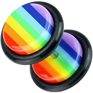 Acrylic Fake Plug Rainbow
