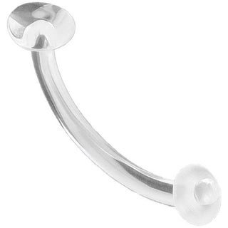 Curved Barbell Retainer Transparent