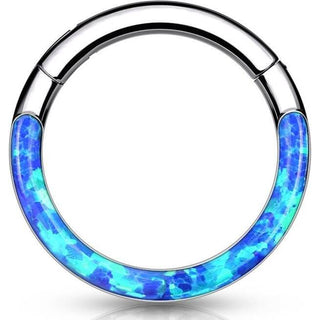Titanium Ring Opal Clicker