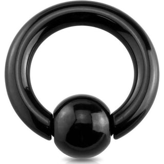 Ring Ball Black Captive Bead
