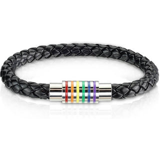 Black Braided Rainbow Magnet