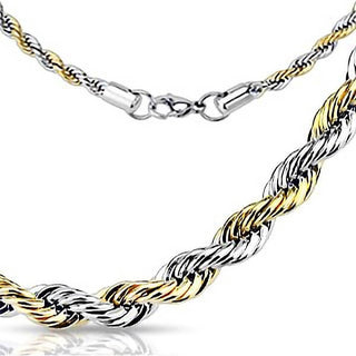 Twisted Rope Chain Gold Silver
