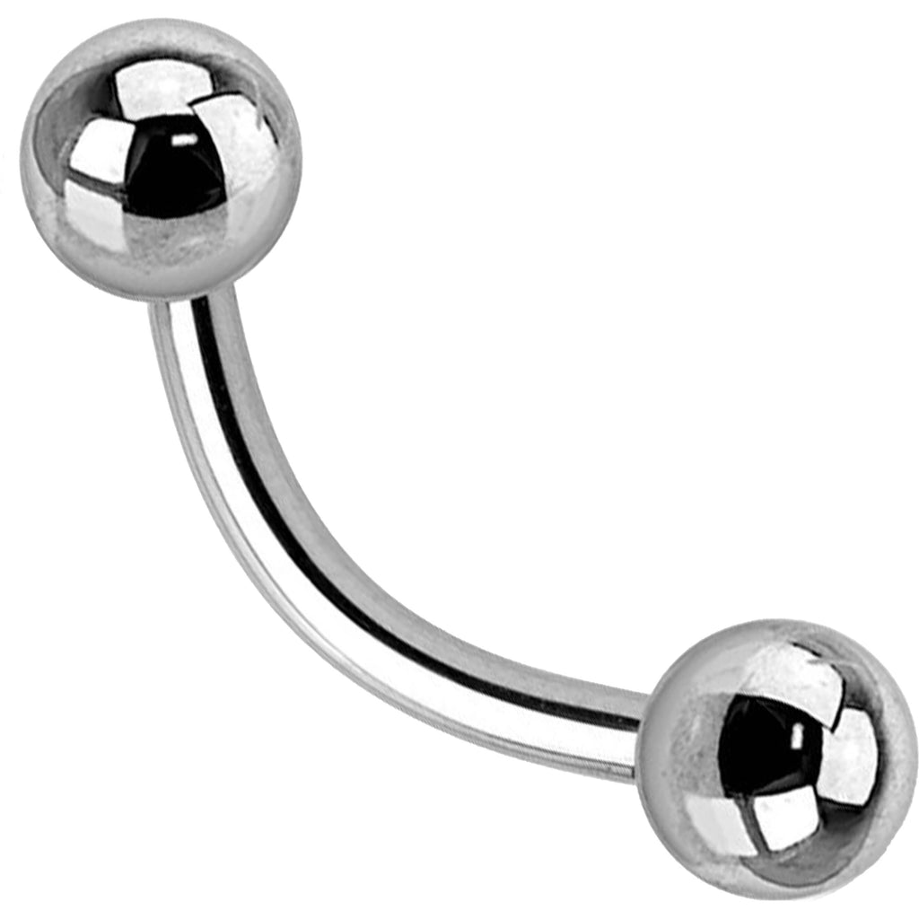 Titanium Eyebrow Piercing Ball Silver PiercingXXL