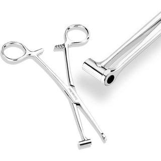 Bucket end Tragus type forceps stainless steel