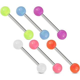 Barbell Glow in the Dark, 6  pieces