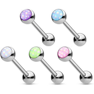 Barbell Illuminating synthetic Stone, 5  pieces