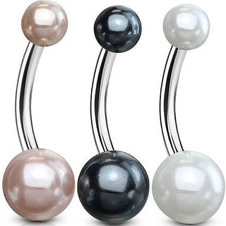 Belly Button Piercing Pearls, 3  pieces