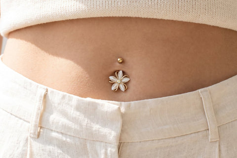 Flower Belly Button Piercings