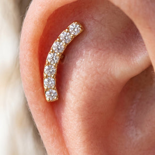 Hidden Helix Piercing – selection on linen