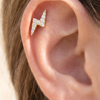 Lightning Bolt Piercings – selection on linen