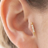 Golden Tragus Piercing