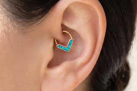 Gold Daith Piercing