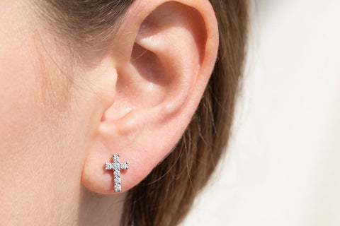 Cross Ear Piercings