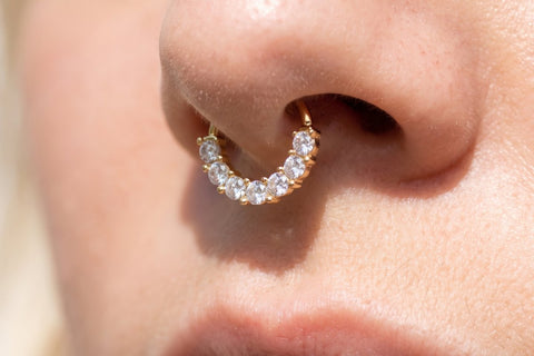 Golden Septum Piercing