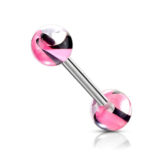 Barbell Acrylic Marble Design Ball