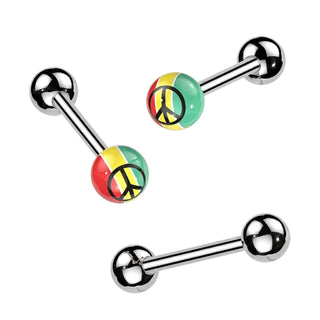 Barbell Acrylic Peace Sign Ball