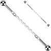Industrial Barbell centered 6 pearl connector chain
