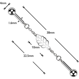 Industrial Barbell centered leaf connector chain