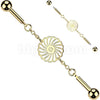Industrial Barbell centered sunflower connector chain