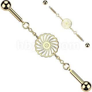 Industrial Barbell centered sunflower connector chain