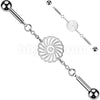 Industrial Barbell centered sunflower connector chain