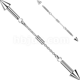 Industrial Barbell connector chain spike ends