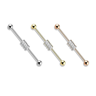 Industrial Barbell 4 Square Zirconia