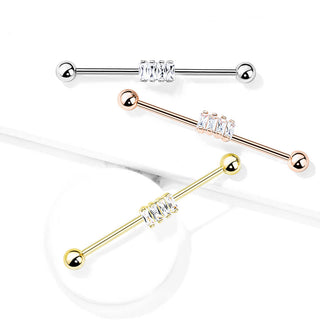 Industrial Barbell 4 Square Zirconia