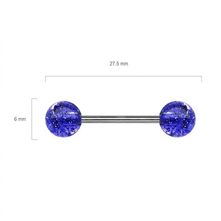 Barbell Acrylic Ultra Glitter Ball