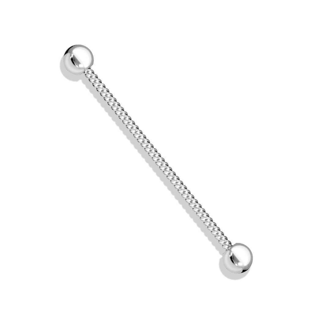 Industrial Barbell Ball Silver Rope