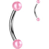 Eyebrow Piercing Acrylic Ball Pearlish Coat