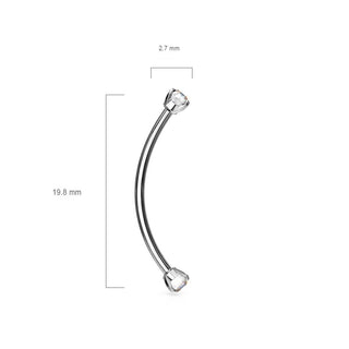 Curved Barbell Zirconia