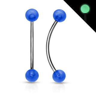 Curved Barbell Ball Glow in the Dark