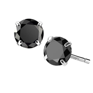 Silver 925 Stud Earring Sterling Silver Martini Round Clear Cubic Zirconia Stud Earring 1 Pair