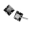 Silver 925 Stud Earring Sterling Silver Clear Square Cut Cubic Zirconia Stud Earring 1 Pair