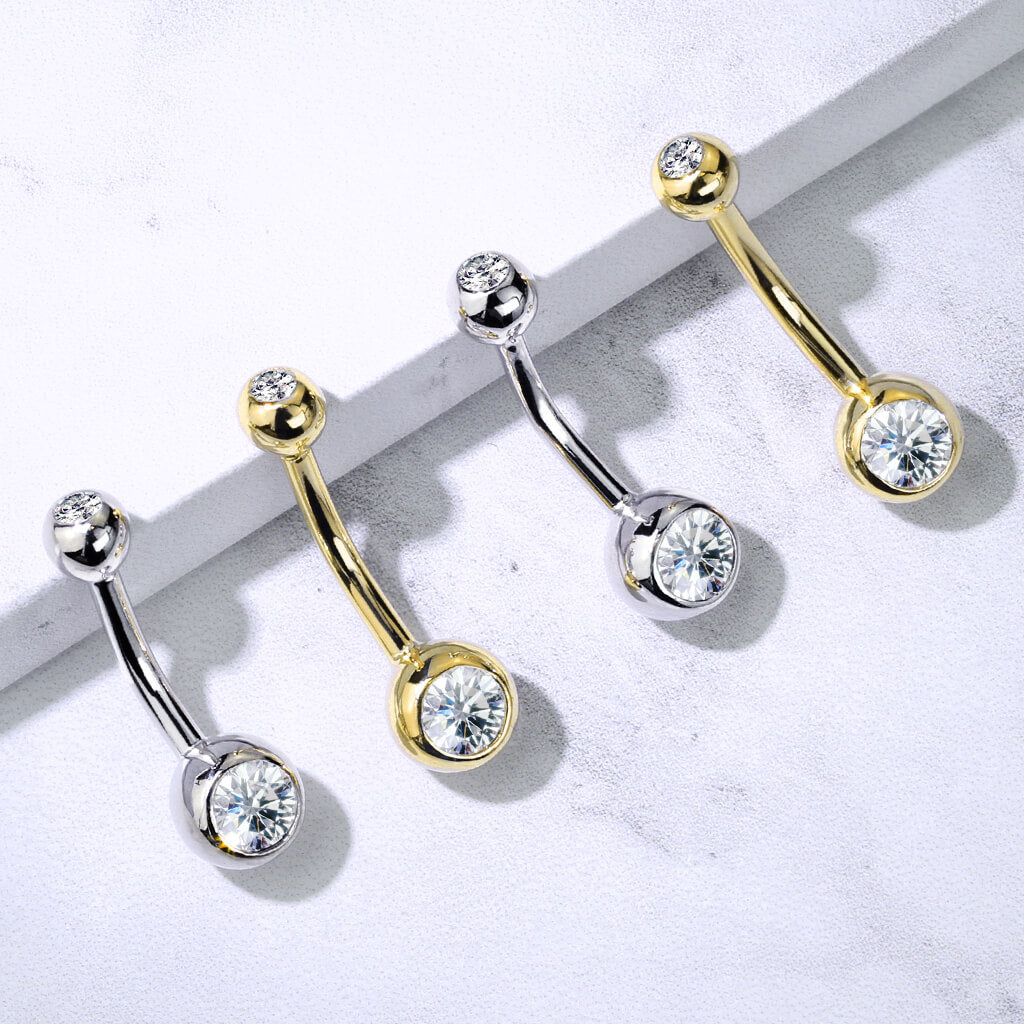 OUFER 14G gouden hanger navelring bloem navelpiercing sieraden OUFER 14G gouden hanger navelring bloem navelpiercing sieraden