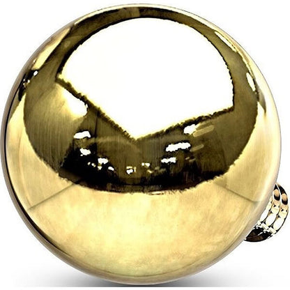 Solid Gold 14 Carat Ball Internally Threaded