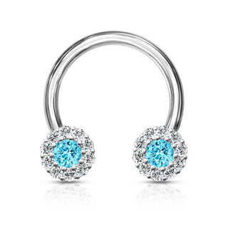 Horseshoe Ball Zirconia Silver