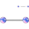 Nipple Piercing round iridescent stone Push-In